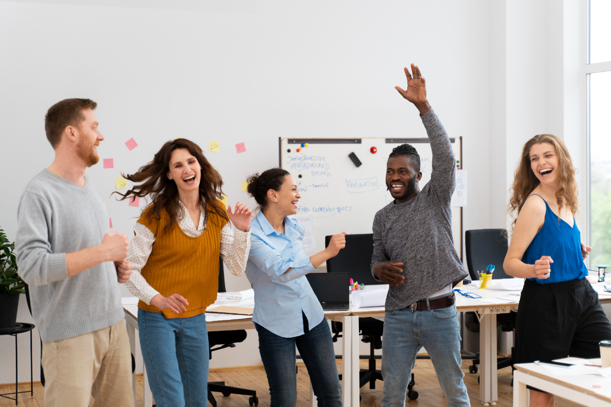 Groupe de salariés bénévoles